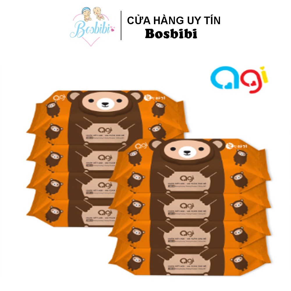 COMBO 6 GÓI KHĂN ƯỚT AGI 100 TỜ KHÔNG HƯƠNG HÀNG CHÍNH HÃNG