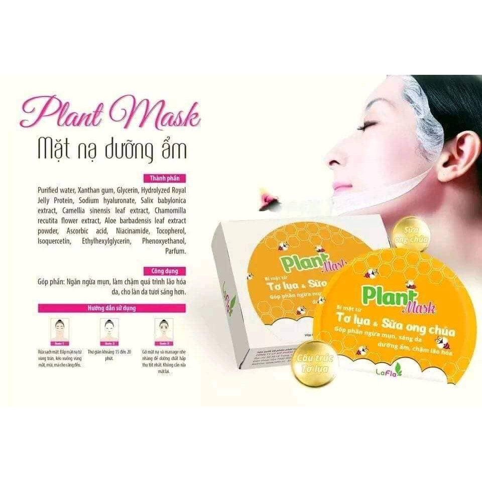 Mặt nạ tơ lụa sữa ong chúa plant mask