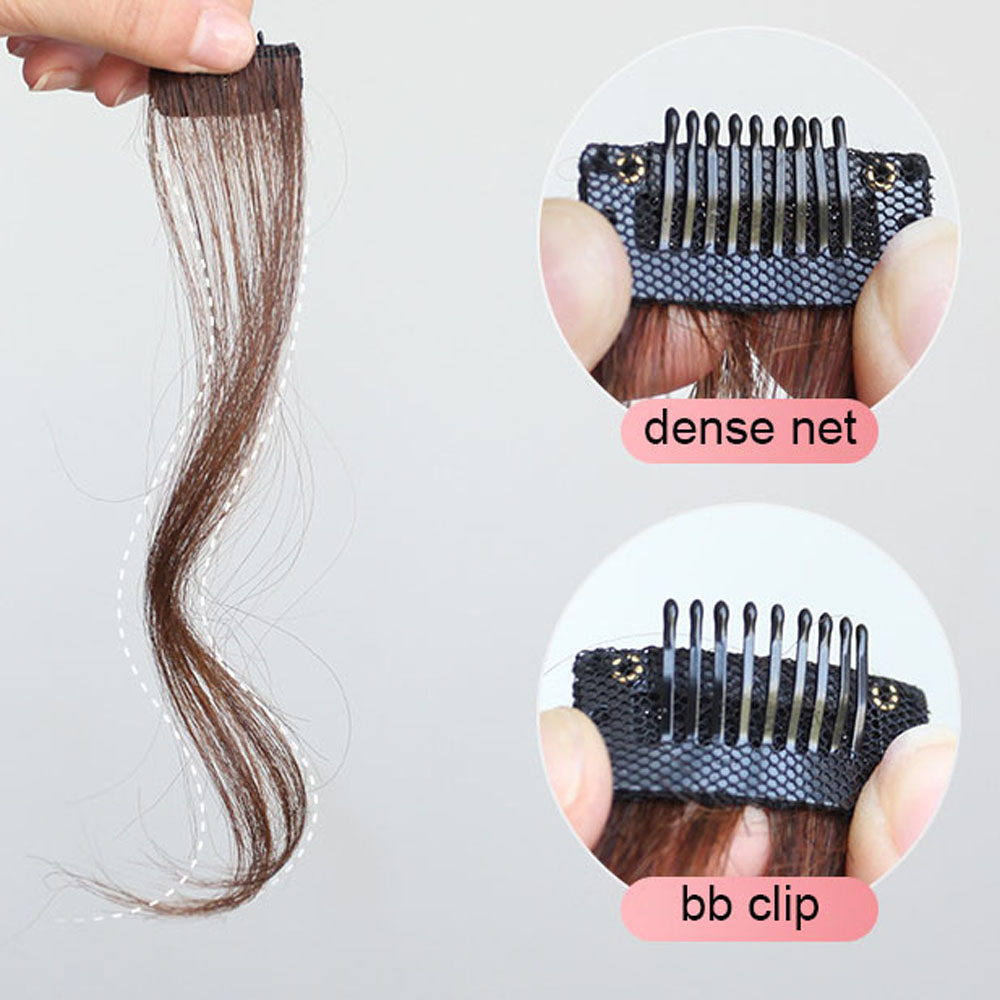 Tóc Mái Tổng Hợp Tự Nhiên Cho Nữ, Pháp Pha Trộn Clip Trong Phần Mở Rộng Tóc Tóc Mái Giả Tóc Side Fringe