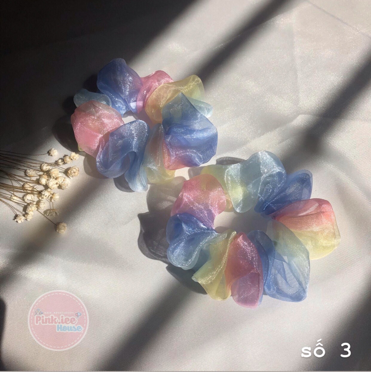 Scrunchies von loan màu 3 mẫu - cột tóc hottrend