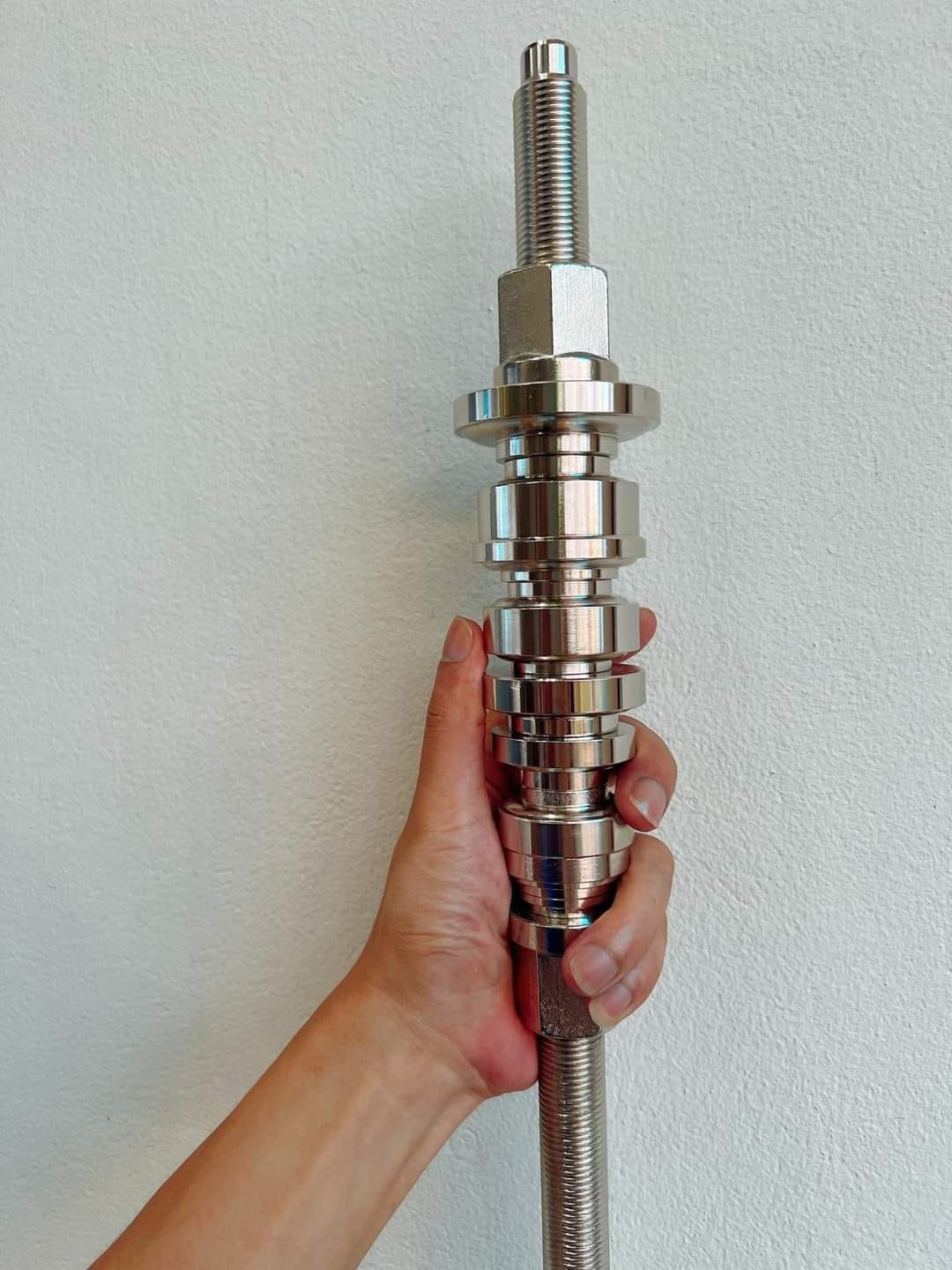 Vam bát phốt trắng - Cảo chén cổ cao cấp tích hợp chất liệu thép C45 được tiện CNC nguyên khối mạ bóng Crom - Ép chén cổ vào tất cả dòng xe máy hiện nay.