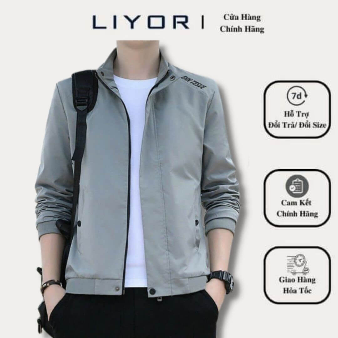 Áo Khoác Gió LIYOR Áo Khoác Dù Nam Nữ dù cán mặc thoáng khí chống nắng trơn đơn giản thanh lịch và bảnh bao - AK22