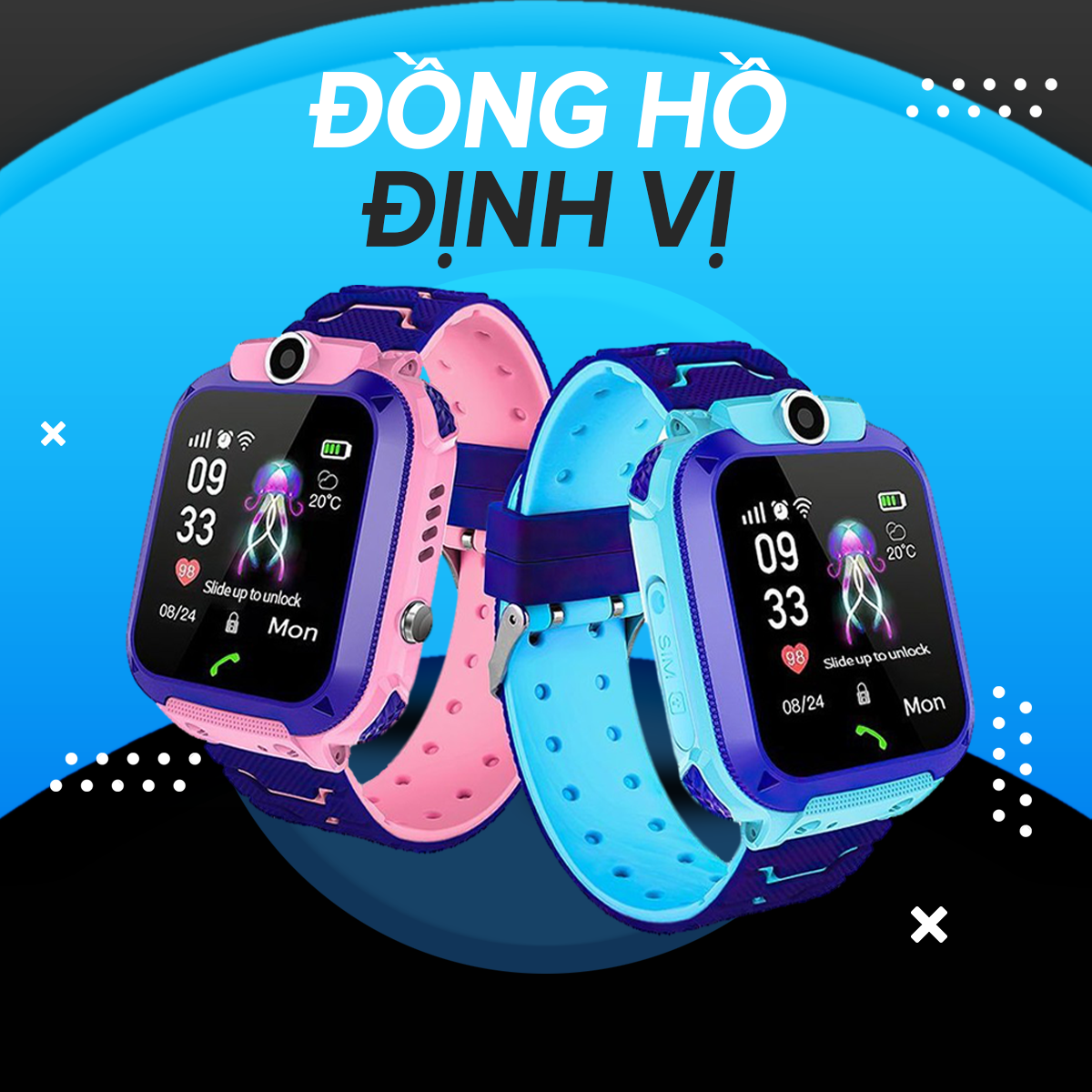 [HCM][Tặng cáp sạc ] Đồng hồ thông minh ECT – Định Vị LPS – Nghe gọi 2 chiều – Cuộc gọi khẩn cấp – Camera trước – Bảo vệ an toàn