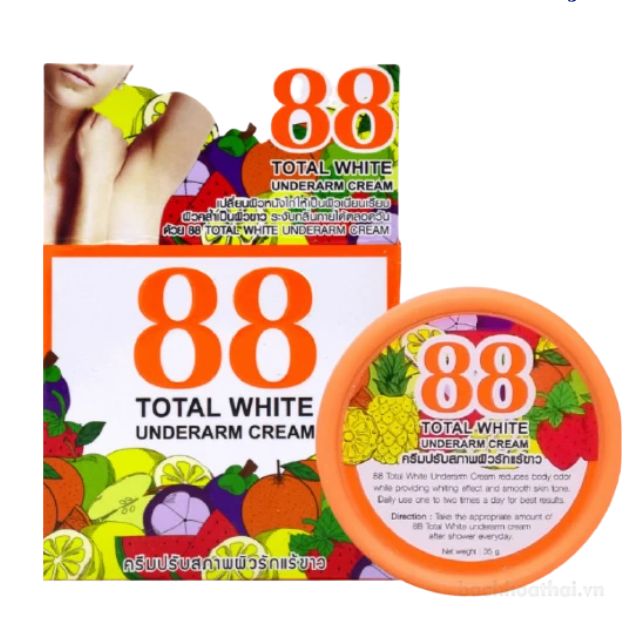 Kem giảm thâm nách 88 Total White Underarm Cream Thái Lan