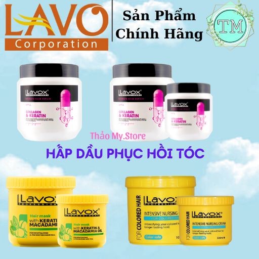 Kem Ủ Tóc - Hấp Dầu Siêu Dưỡng Lavox Các Loại 500ml - 1000ml  Nuôi Dưỡng Phục Hồi Tóc Hư Tổn