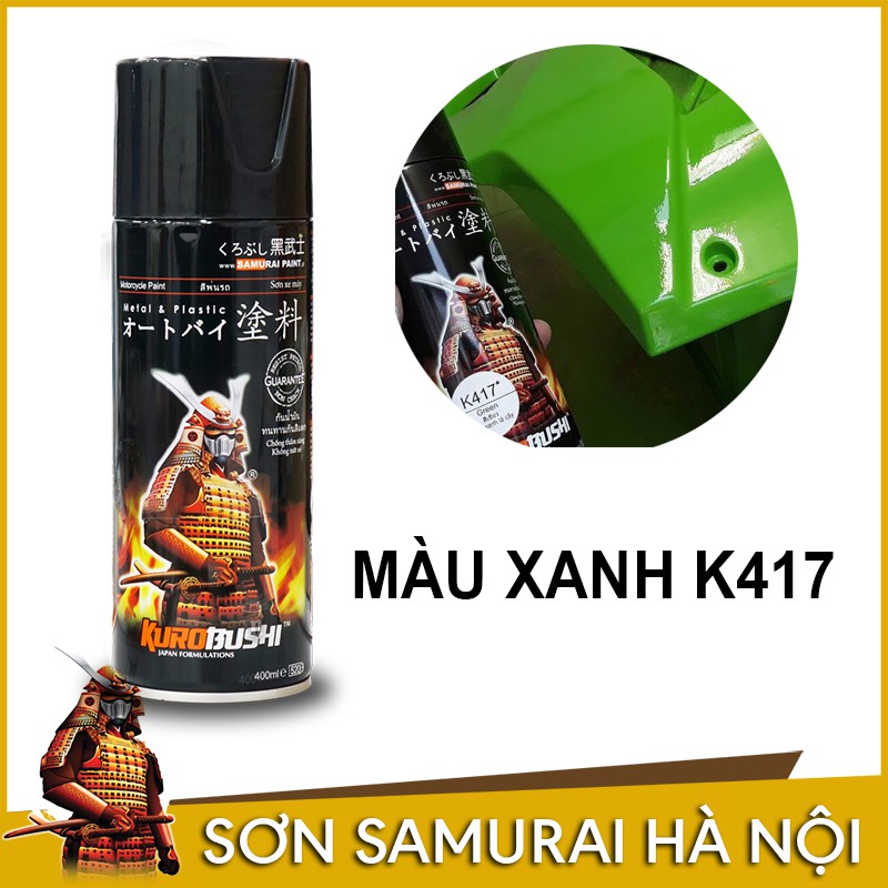 Sơn Samurai - Chai sơn xịt samurai màu xanh lá cây K417