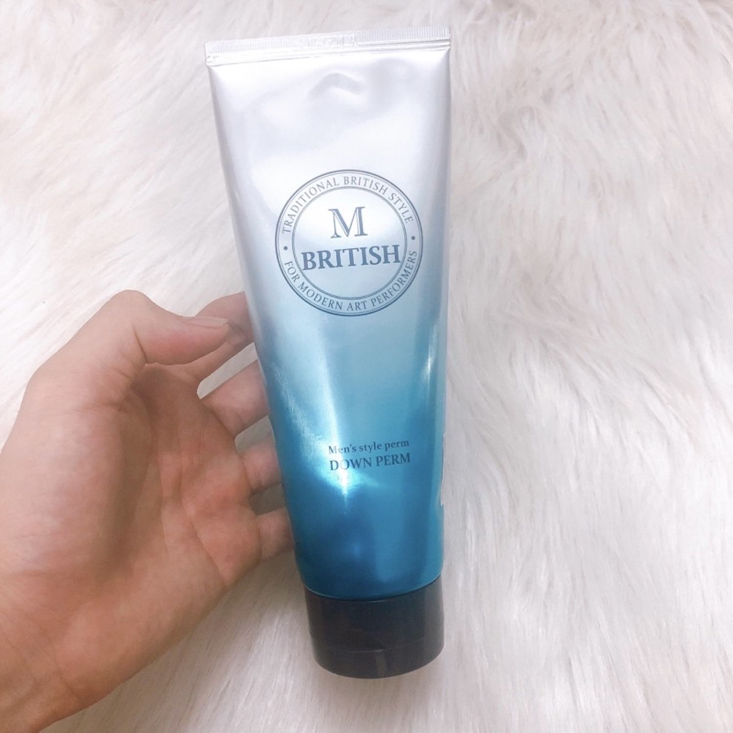 thuốᴄ ép thẳng tóc nam giới BRITISH M Men's Style Down Perm - 200g ( Tặng kèm bát + chổi nhuộm + giấy uốn lạnh )