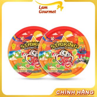 Kẹo Nổ Striking Hộp Thiếc Tròn Đỏ 30g