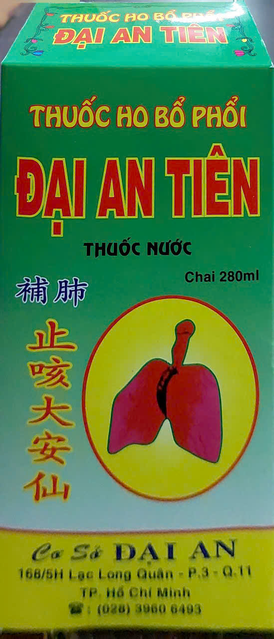 Ho bổ phổi Đại An tiên chai 280ml