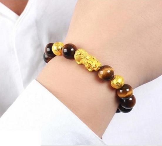 Vòng tay tùy hưu mắt hổ may mắn