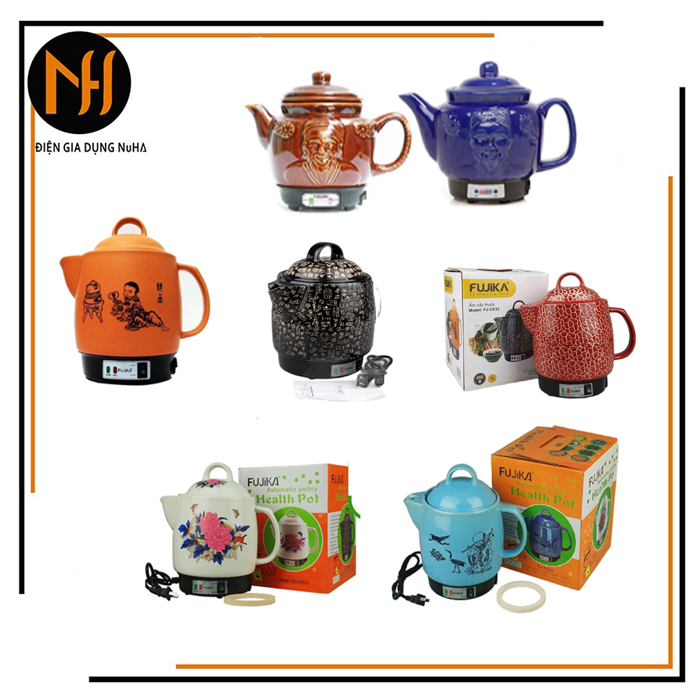 Ấm sắc Thuốc điện tự động ngắt có chế độ hâm nhiều màu mẫu để lựa chọn-Bảo hành 12 tháng-Gốm bát tràng