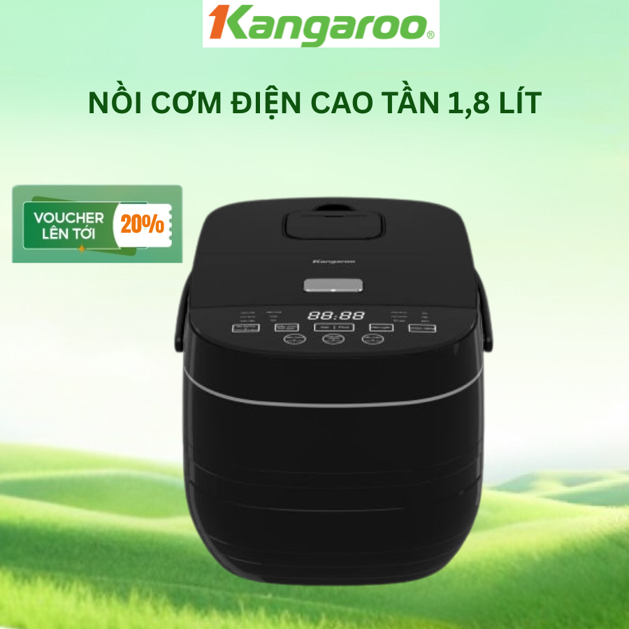 [Giá xả kho] Nồi cơm điện cao tần 1.8L Kangaroo KGR18IH3 Công Suất 1300W - BH 1 năm