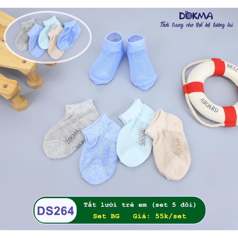 Sét 5 đôi tất lưới dokma ds264
