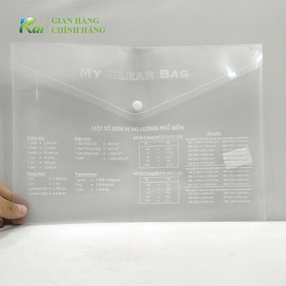 Bìa nút a4 thiên long tl-hcb01, màu trong, hàng chính hãng, giá sỉ