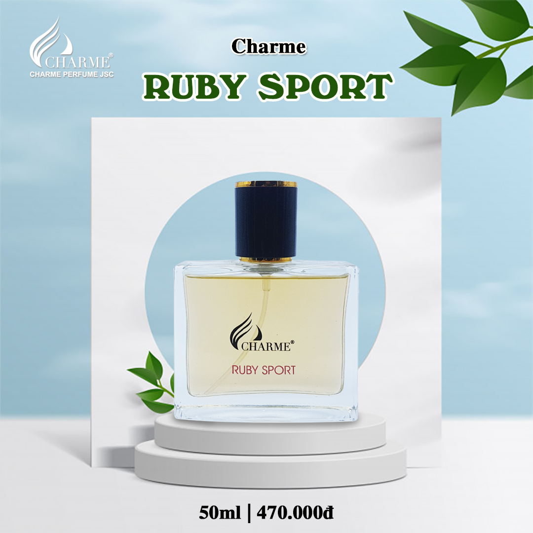 Nước Hoa Rubi Sport (50ml) Char.me - Nam Tính Năng Động Lịch Lãm Đầy Cuốn Hút Nước Hoa Nam