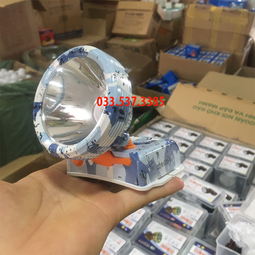 Đèn pin đeo đầu, đèn pin cao cấp, đèn siêu sáng đội đầu G8 530 rằn ri 2 chế độ sáng