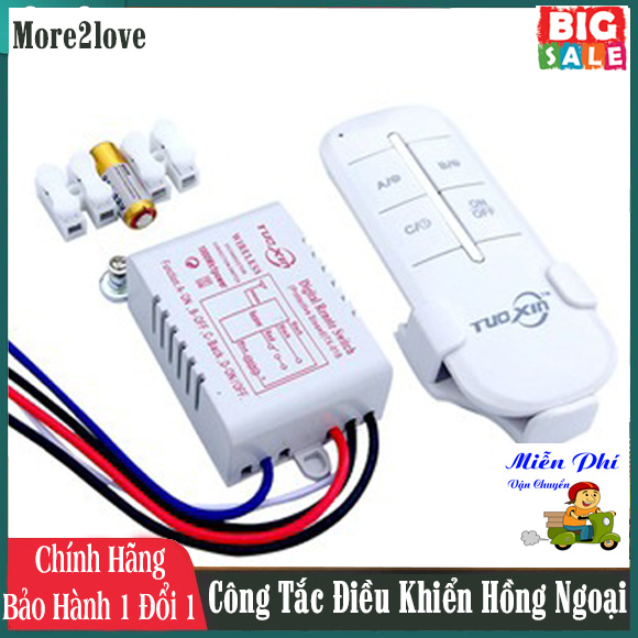 Công tắc điều khiển bằng hồng ngoại touxin, Điều khiển thông minh, Công tắc điều khiển từ xa - Bảo hành toàn quốc - More2love