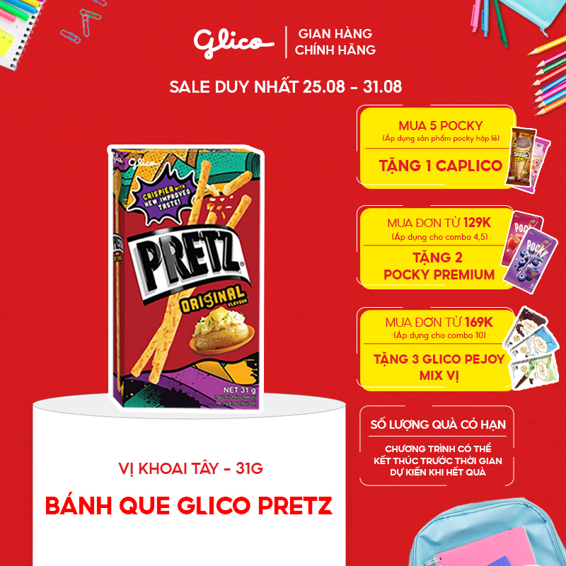 Hộp lẻ - bánh que snack pretz vị truyền thống khoai tây 31g