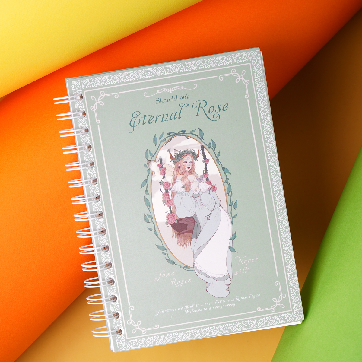 Sổ vẽ phác thảo a5/a4 ong mặt bự enternal rose, sổ tay lò xo vẽ chì sketchbook định lượng 190gsm