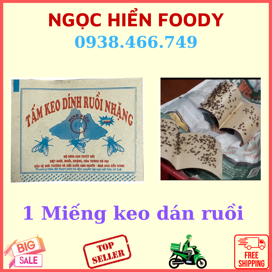 Miếng keo dán ruồi siêu dính nam kiệt loại nhỏ , ngọc hiển foody