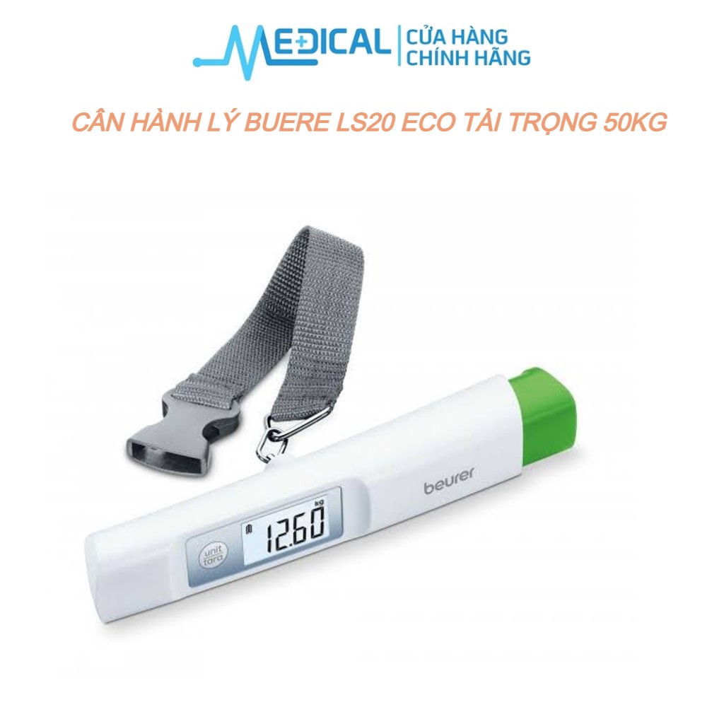 Cân hành lý điện tử bỏ túi beurer ls20 eco kích hoạt cân hành lý không sử dụng pin - medical