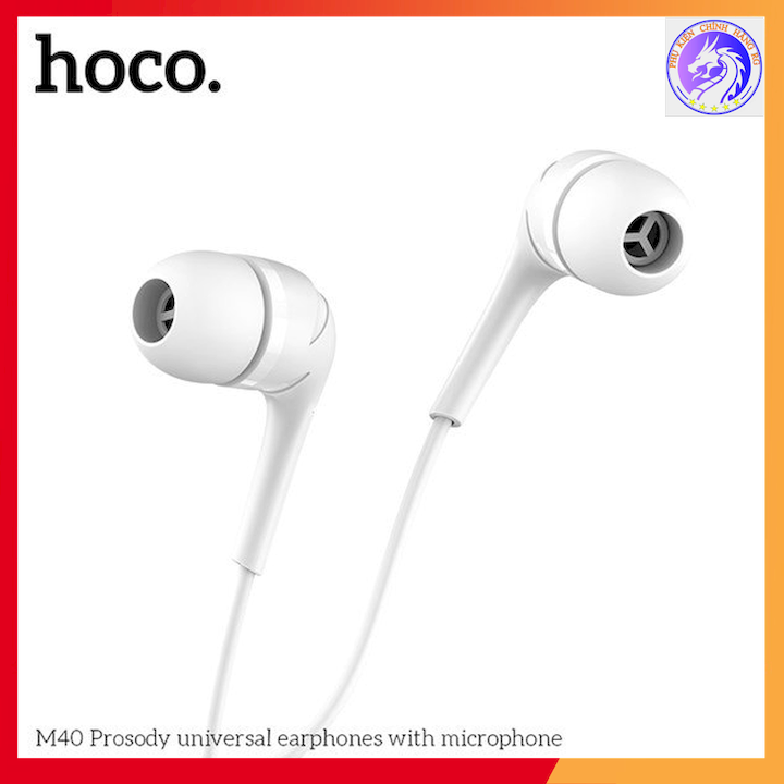 Tai nghe 3.5mm có mic hoco m40 - dài 1.2m 1 nút điều khiển