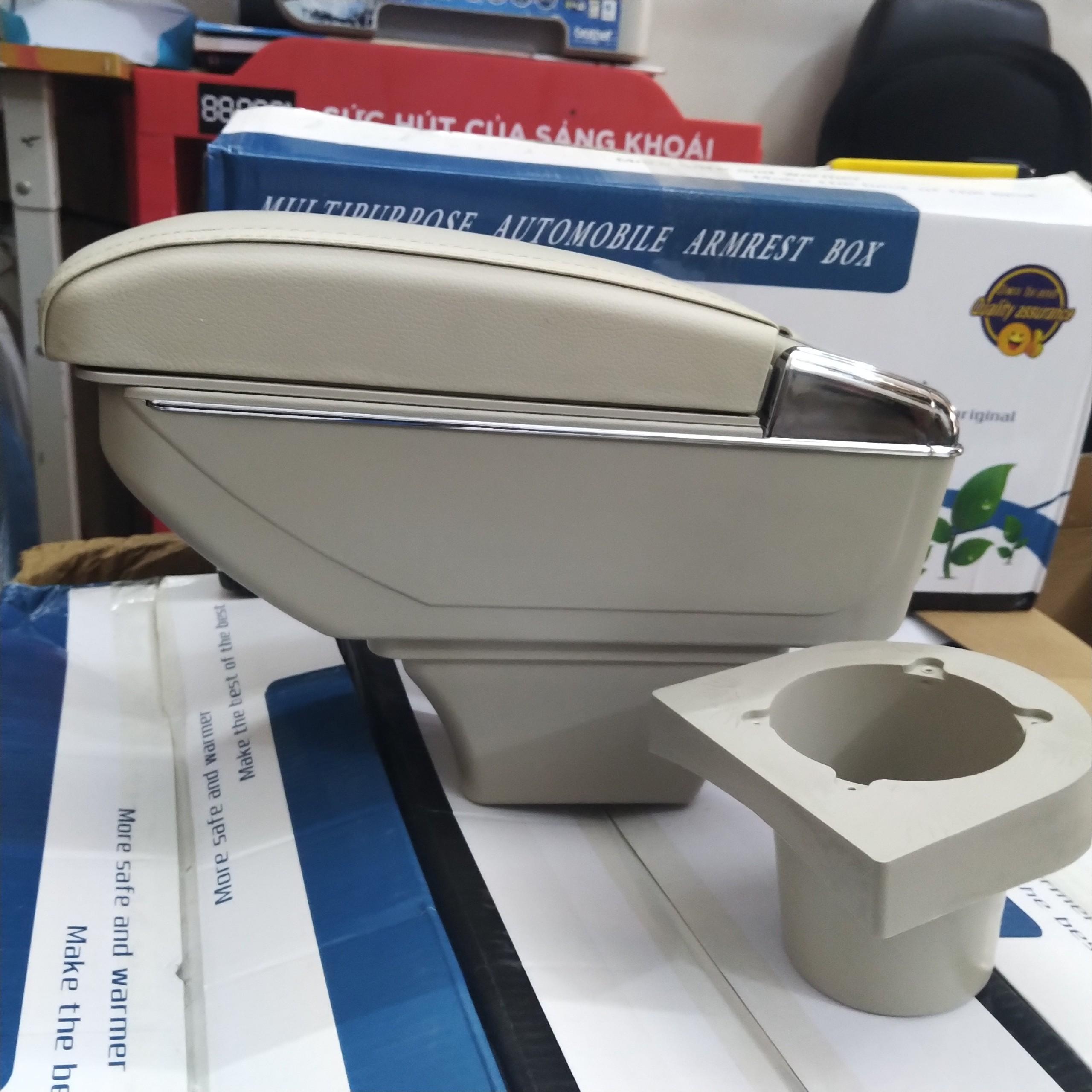 Tỳ tay kia morning màu kem hàng cắm cốc theo xe