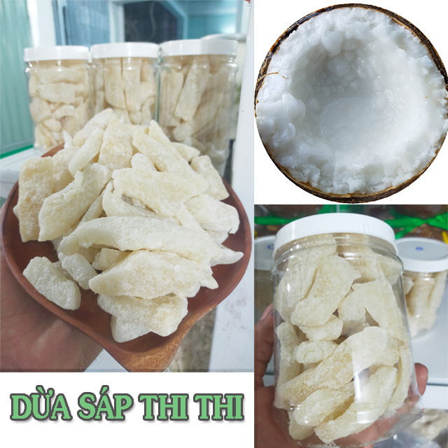 Combo 1 dừa sáp loại 3 + 250gr mứt dừa sáp loại 3