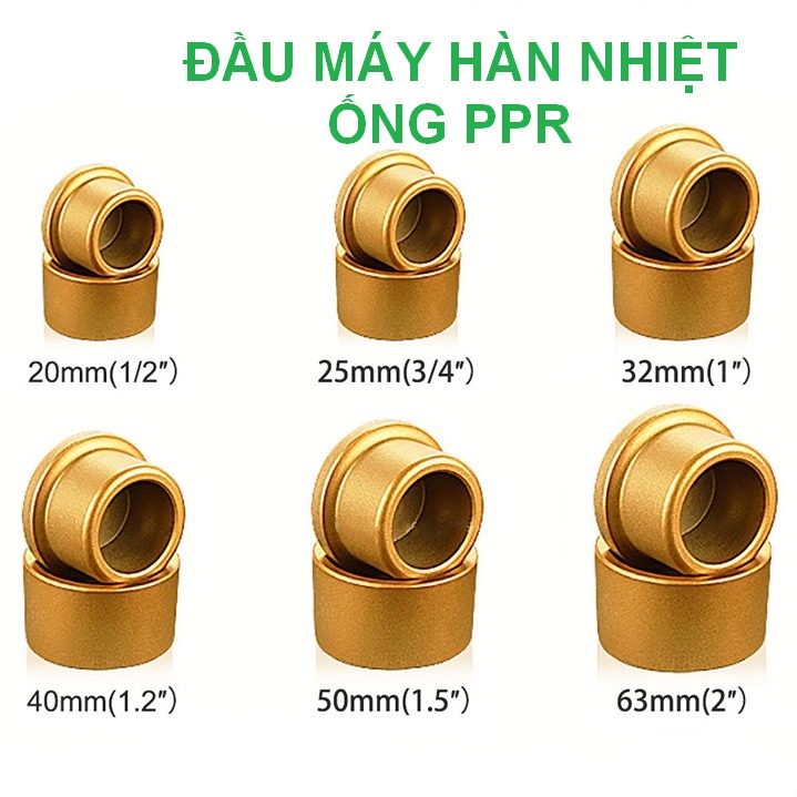 Đầu máy hàn ống nhiệt ppr 20 25 32 40 50 63 đủ size chống dính ống nước nóng