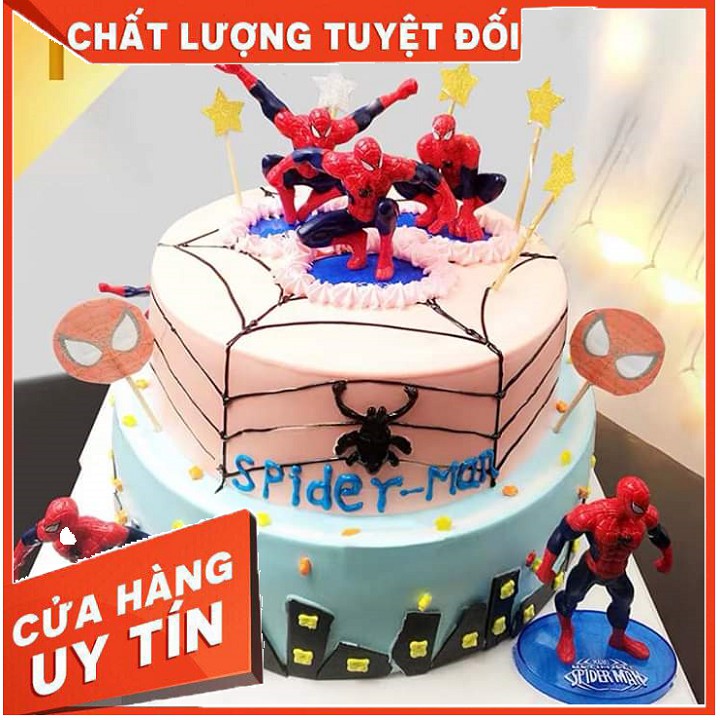 Người Nhện trang trí bánh kem - Spider Man - Phụ kiện trang trí bánh kem - Đồ trang trí bánh kem - Đồ trang trí bánh
