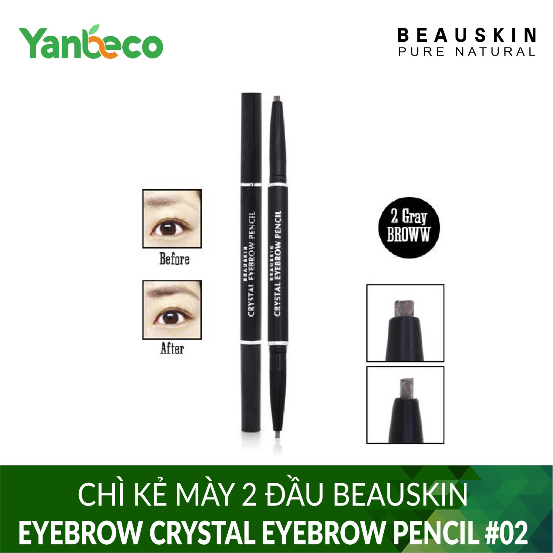 Chì kẻ mày 2 đầu Beauskin Eyebrow Crystal Eyebrow Pencil #2