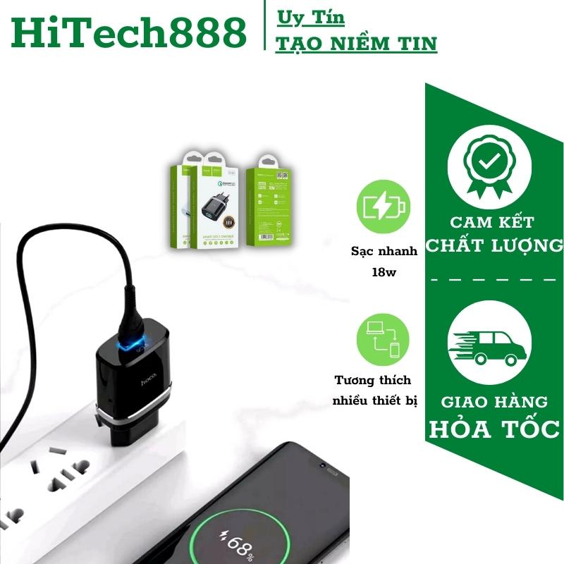 Củ Sạc Nhanh Hoco18W Đèn Led Định Vị Ban Đêm Chip Sạc An Toàn Sạc Nhanh
