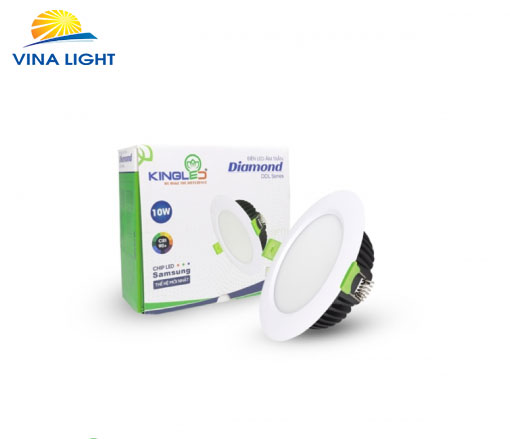 Đèn led downlight 10w đơn sắc/ đổi màu kingled chính hãng