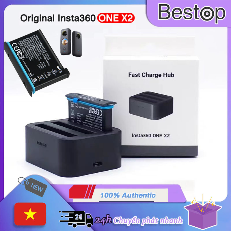 🇻🇳original insta360 one x2 sạc nhanh hub cho insta360 one x2 phụ kiện gốc pin máy ảnh cho bộ sạc pin insta 360 one x2 1420mah /1630mah