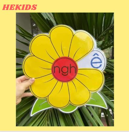 Hoa xoay học chữ cái – Học ghép vần - Đồ chơi Montessori – Đồ chơi giáo dục – Đồ chơi học tập – Bảng chữ cái.