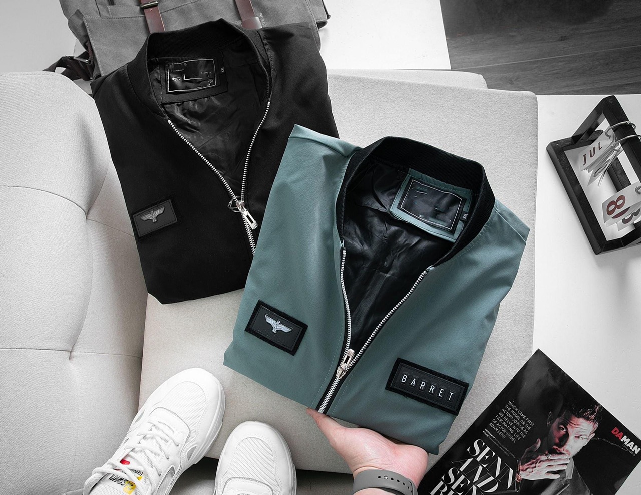 [HCM]ÁO KHOÁC NAM HỌA TIẾT THỜI TRANG  LÍNH THỦY CÁ TÍNH SÀNH ĐIỆU