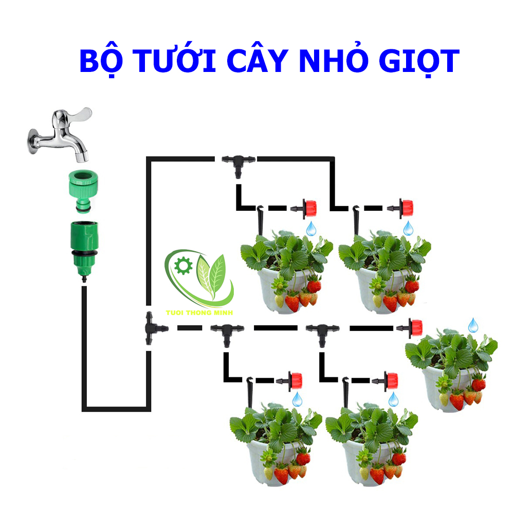 Bộ kit tưới nhỏ giọt 5/10/15/20 béc tiện lợi