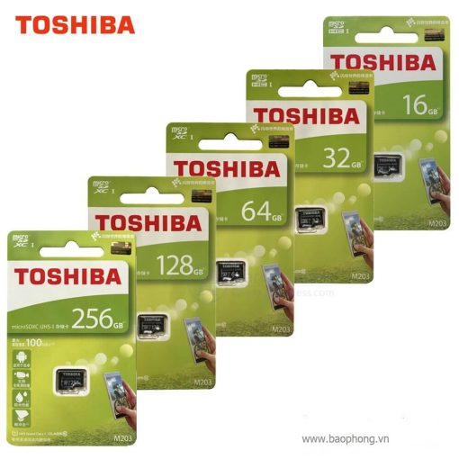 Thẻ nhớ 128GB/64GB/32GB/16GB MicroSDXC Toshiba M203 (Chuyên Camera)