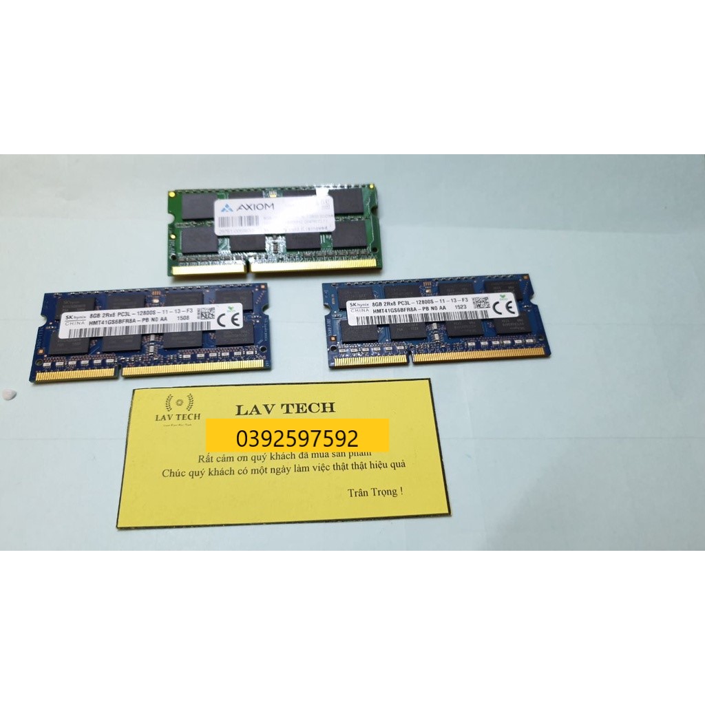 Ram 8gb pc3l 12800s - ram laptop ddr3l 8gb pc3l 12800s - bus 1600mhz bóc máy zin