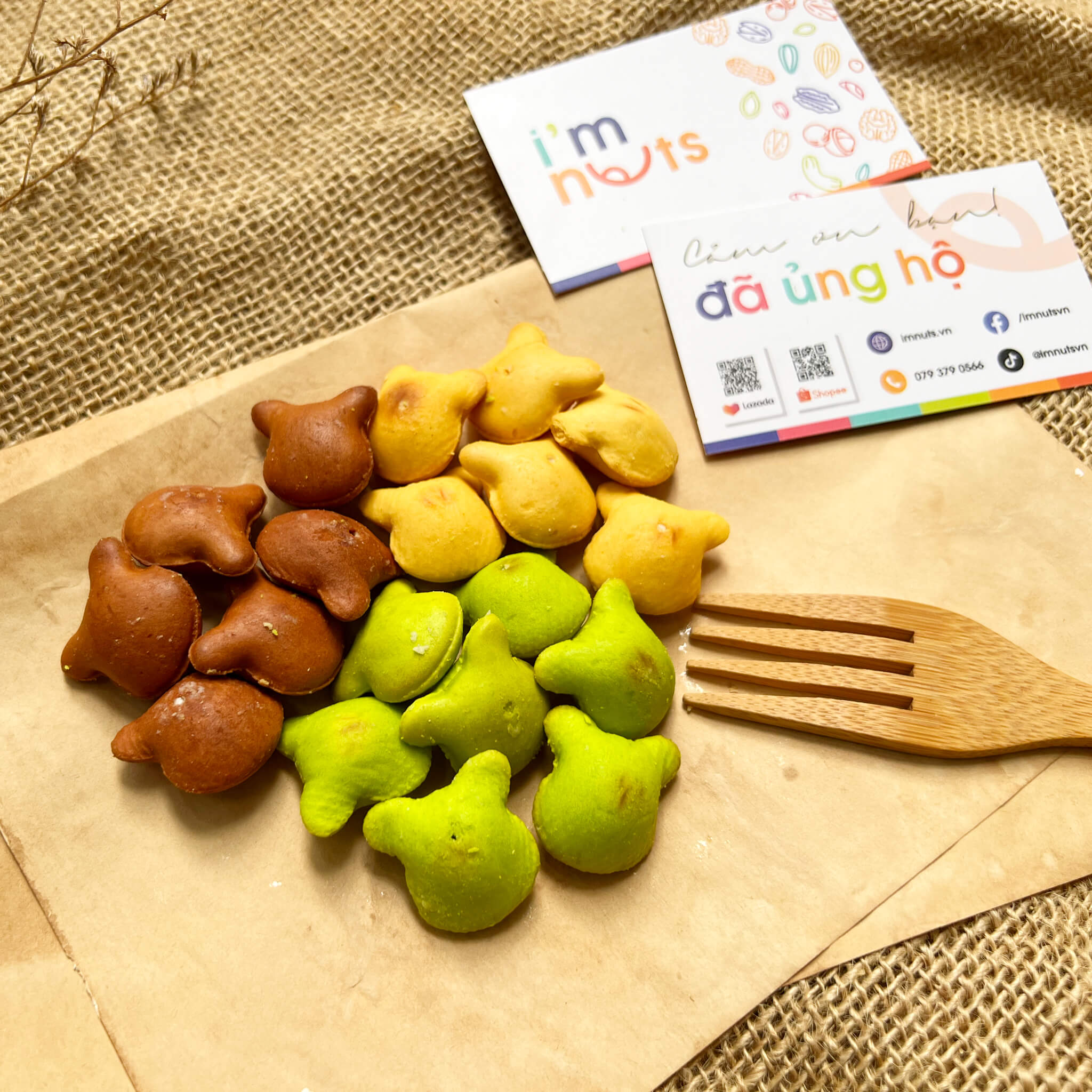 Bánh gấu nhân kem mix 3 vị siêu ngon - Ăn vặt I'm Nuts