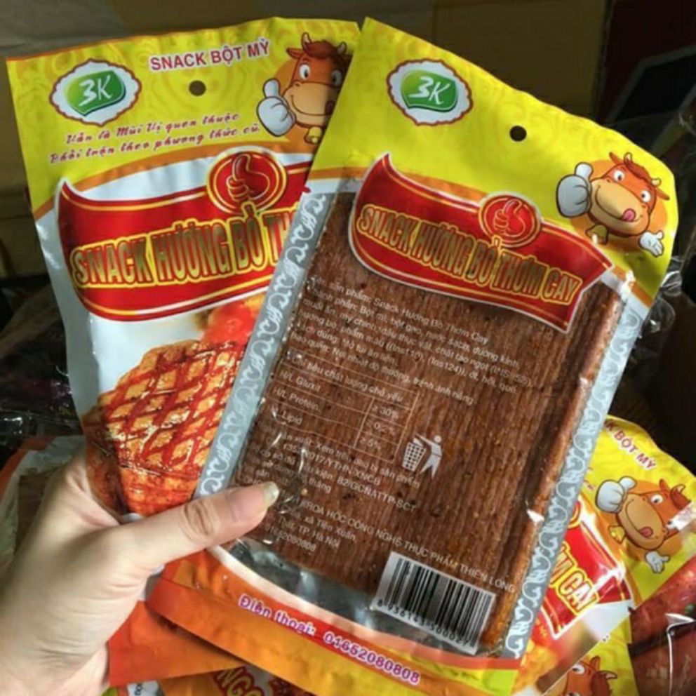 combo 5 gói snack bò miếng thơm cay