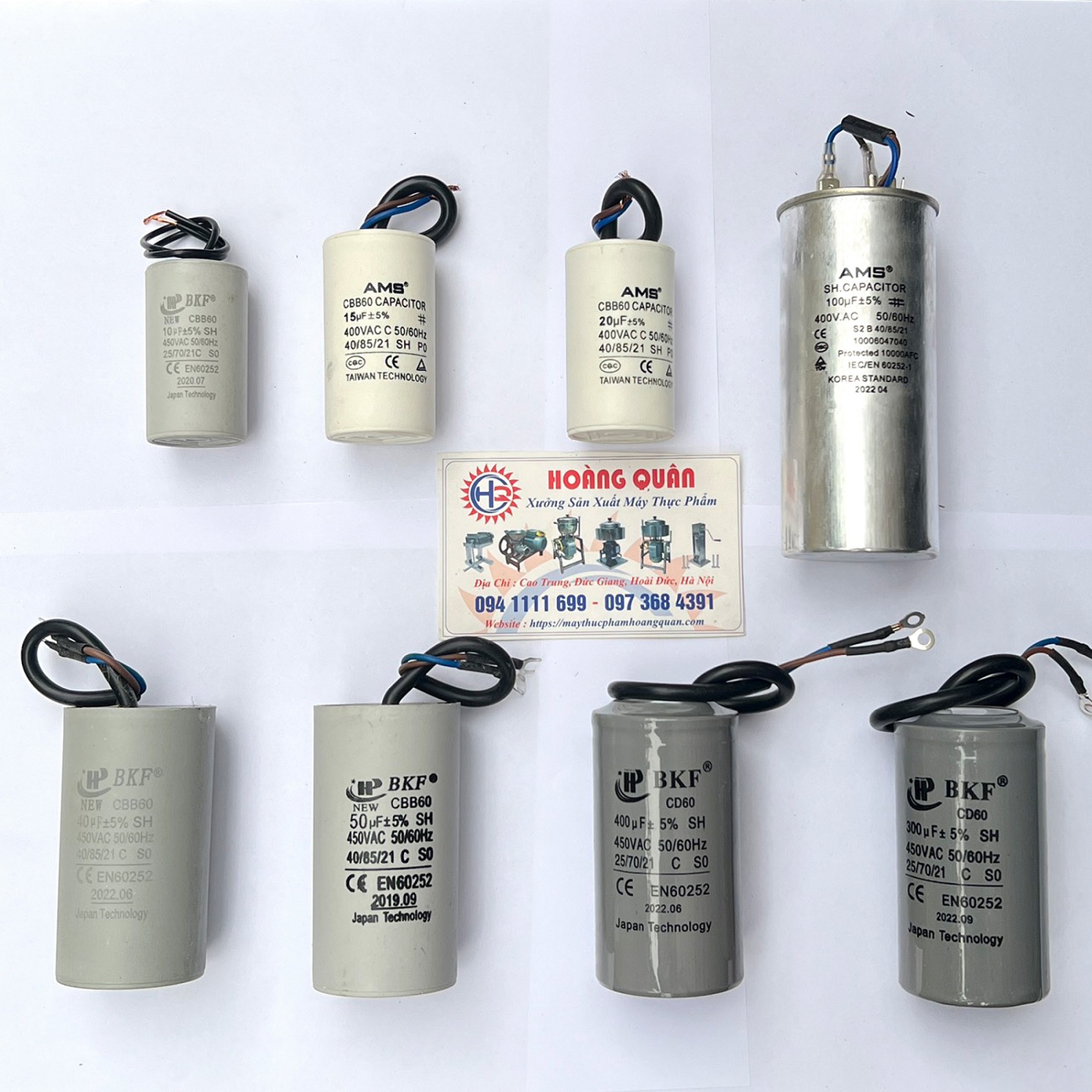 Tụ điện cho mô tơ Hoàng Quân