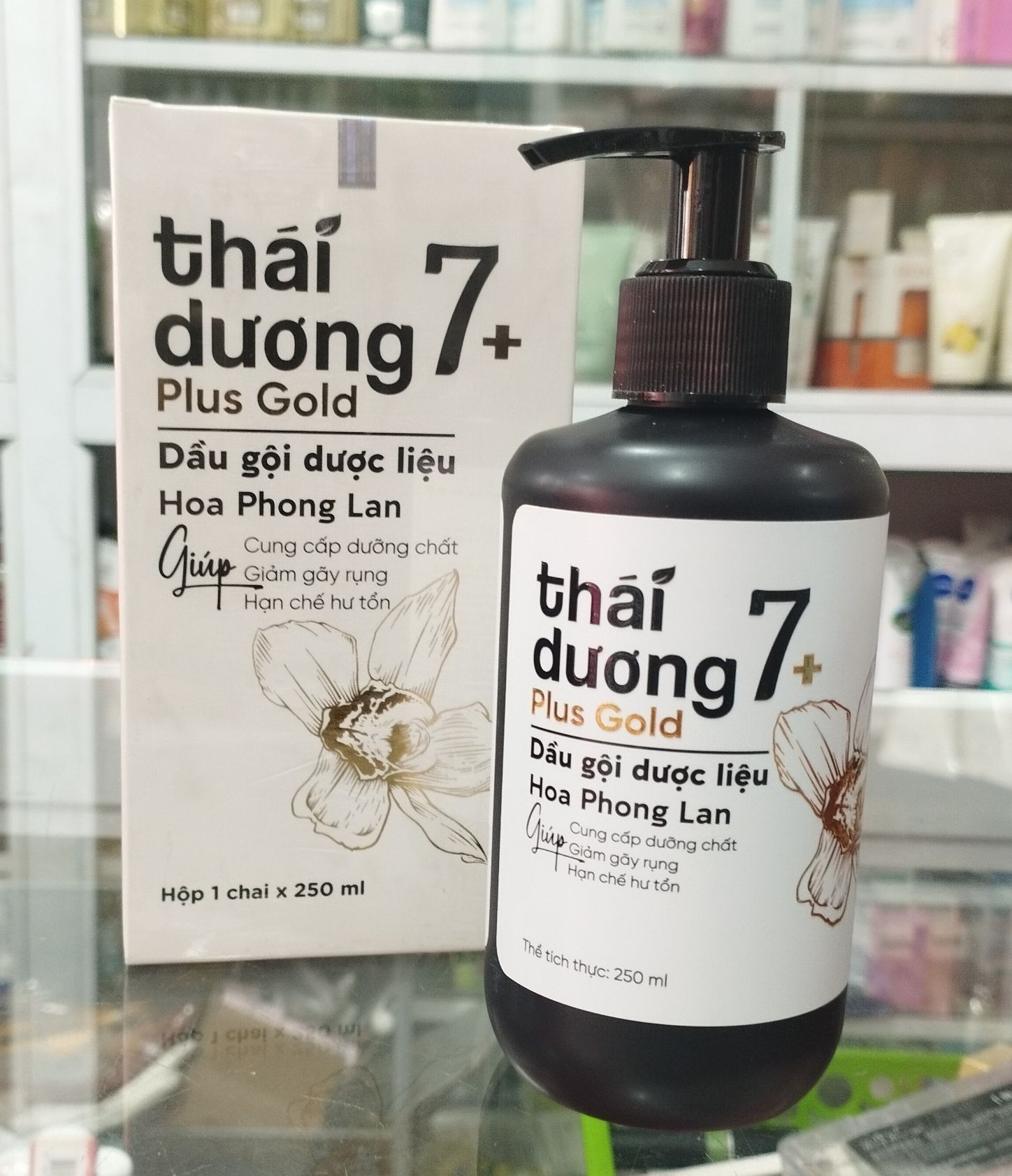 [HCM]Dầu gội dược liệu Thái Dương 7 Plus+ Gold Chai 250ml ( mẫu mới )