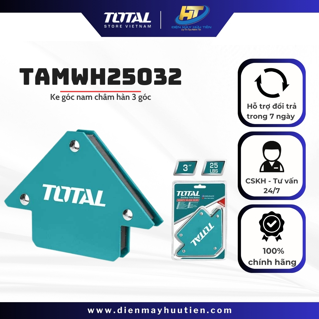 Ke nam châm hàn 3 góc total 12kgs tamwh25032