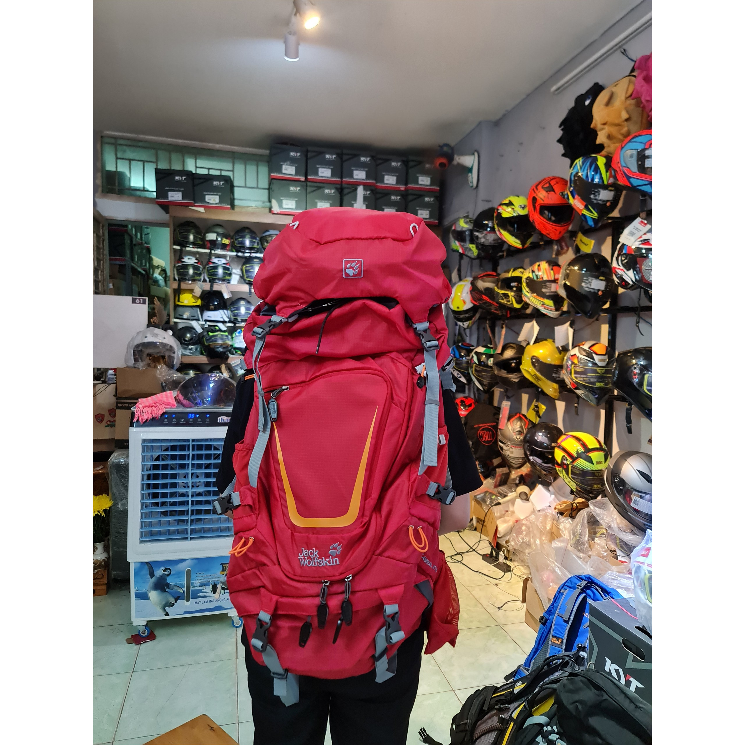 Balo Jack Wolfskin 60 lít màu đỏ chính hãng