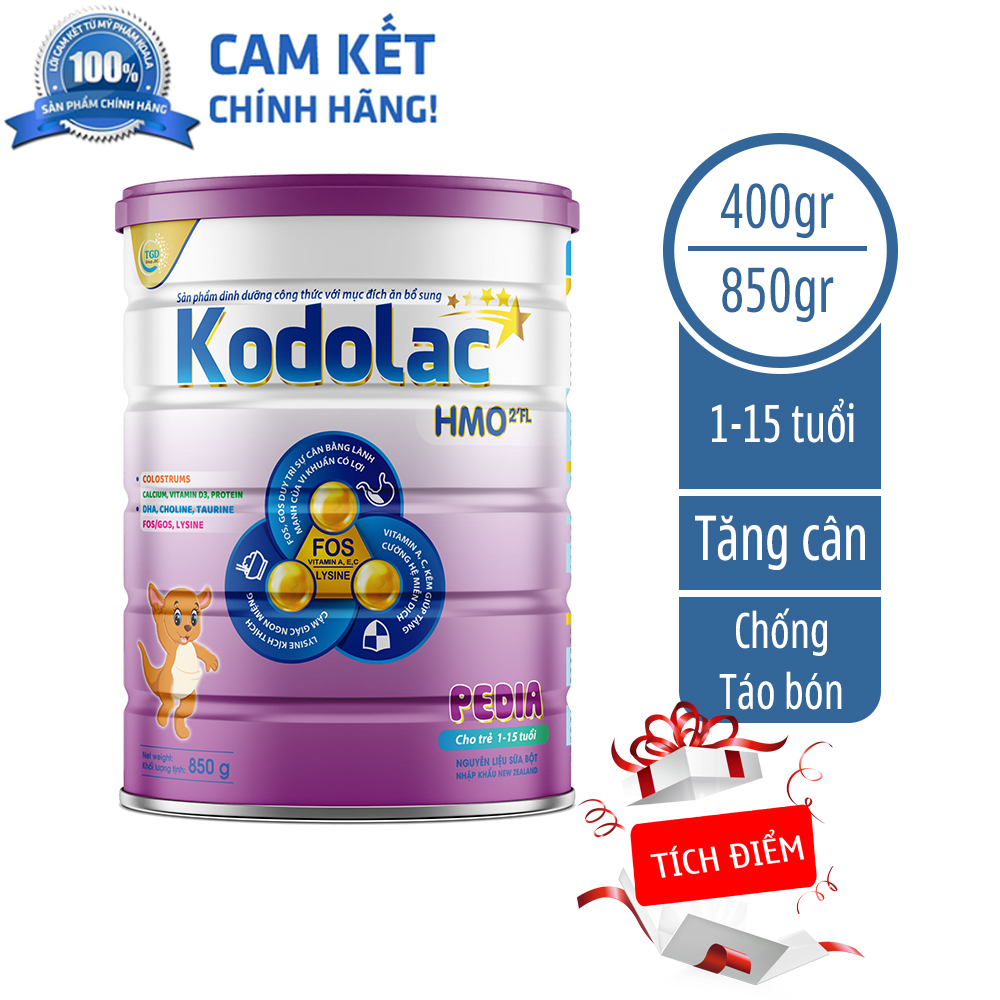 Sữa KODOLAC Pedia - Sữa chuyên tăng cân cho bé - Giúp bé tăng cân trong thời gian ngắn