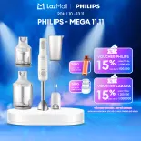 Máy Xay Cầm Tay Philips HR2537/00 Promix 650W (Trắng) -Dung Tích Cối Xl ,Giúp Xay Nhanh Và Mịn Chỉ Bằng Cách Nhấn Nút-Hàng Phân Phối Chính Hãng