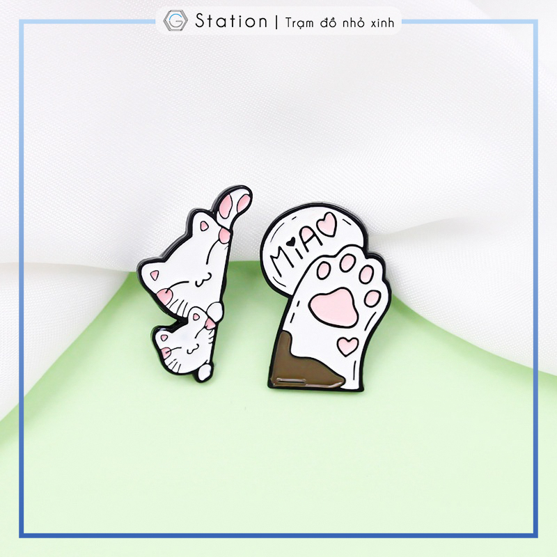 Pin cài áo chân mèo cat paw so cute - GC050