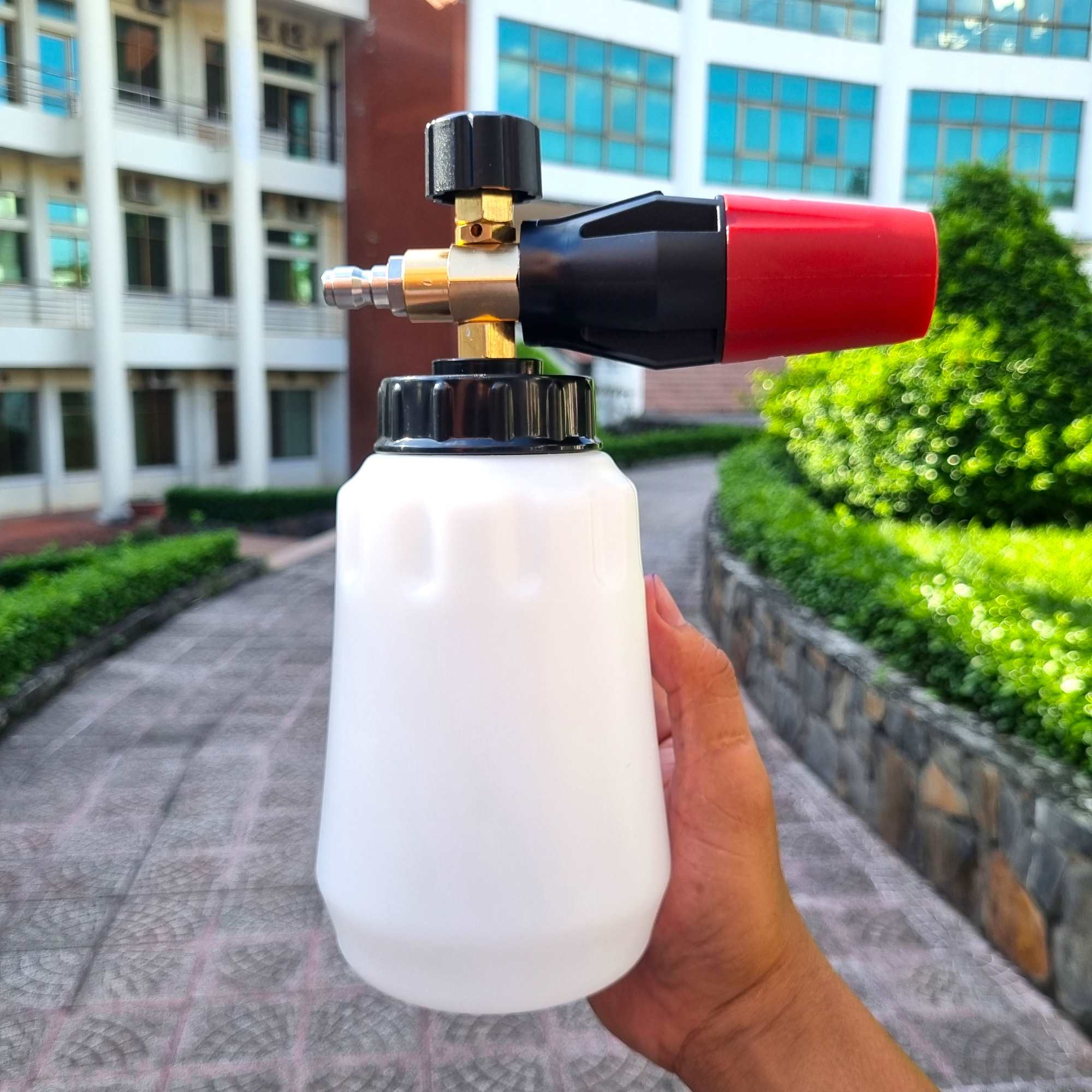 Bình tạo bọt tuyết gắn máy rửa xe cao áp 1000ml - Bọt nhiều, mịn chuyên dụng rửa xe hơi, xe máy