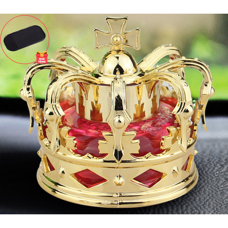 Nước hoa xe hơi hình vương miện thánh giá tặng miếng chống trượt vương miện hình thánh giá